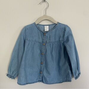 H&M Light Blue Denim Shirt